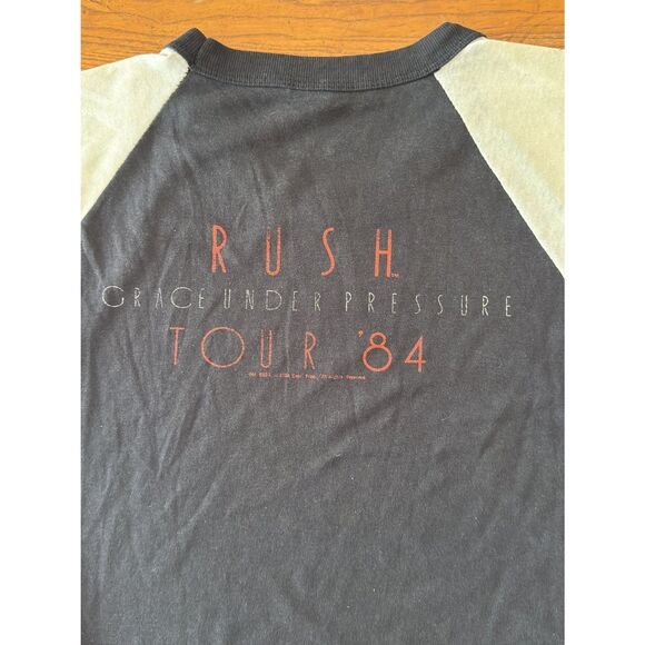 Vintage Rush Grace Under Pressure Tour 1984 Baseball Raglan Shirt - Picture 7 of 8